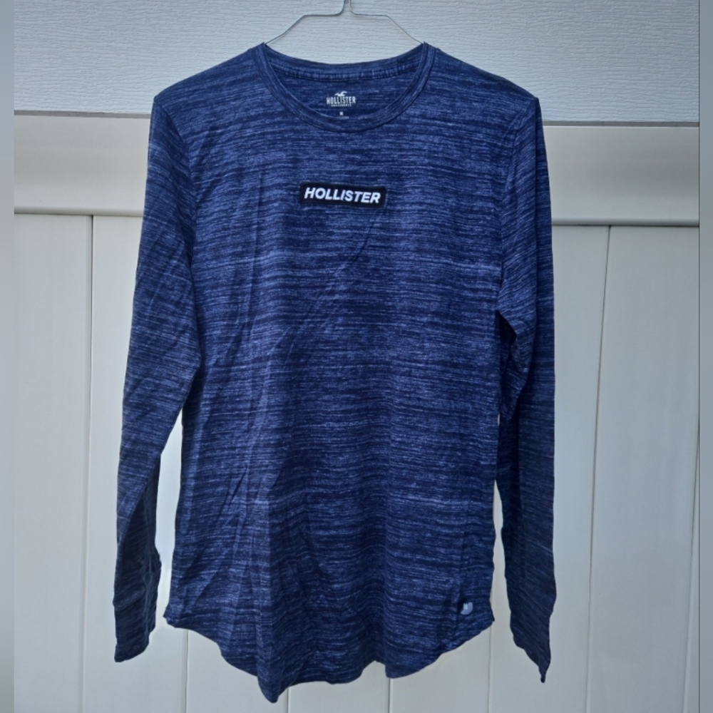 Hollister Navy Heather Long Sleeve Tee